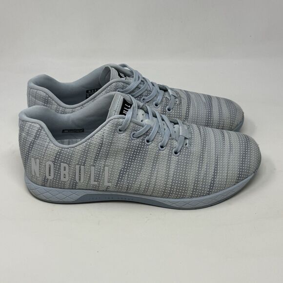 Nobull Matrix Burst Superfabric Sneakers Mens 11.5 Light Blue Unisex Gym Shoes - Picture 1 of 16